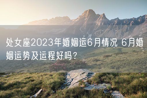 处女座2023年婚姻运6月情况 6月婚姻运势及运程好吗？(图1)