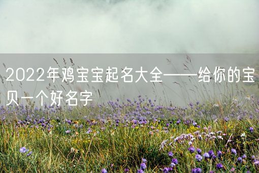 2022年鸡宝宝起名大全——给你的宝贝一个好名字(图1)