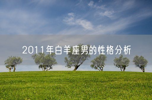 2011年白羊座男的性格分析(图1)