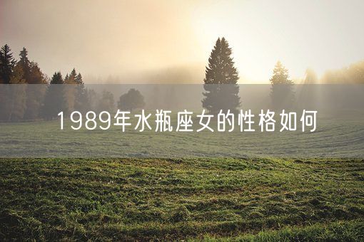 1989年水瓶座女的性格如何(图1)