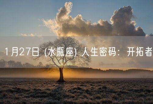 1月27日 (水瓶座) 人生密码:开拓者(图1) 1月27日 (水瓶座) 人生密码:开拓者(图1)