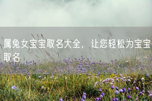 属兔女宝宝取名大全，让您轻松为宝宝取名(图1)