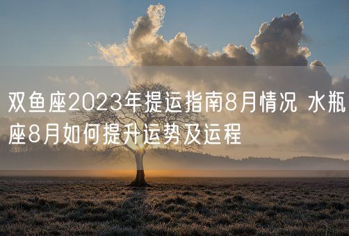 双鱼座2023年提运指南8月情况 水瓶座8月如何提升运势及运程(图1)