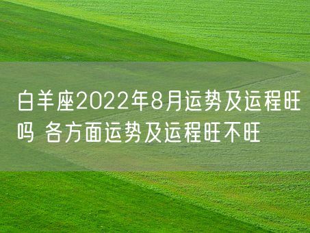 白羊座2022年8月运势及运程旺吗 各方面运势及运程旺不旺(图1)
