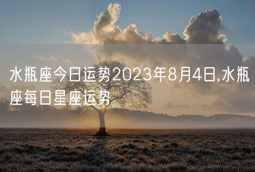 水瓶座今日运势2023年8月4日,水瓶座每日星座运势(图1) 水瓶座今日运势2023年8月4日,水瓶座每日星座运势(图1)