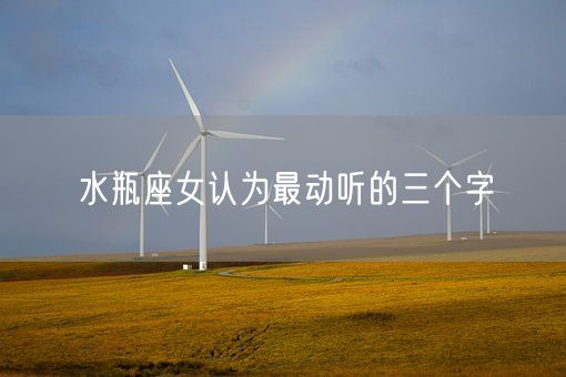 水瓶座女认为最动听的三个字(图1) 水瓶座女认为最动听的三个字(图1)