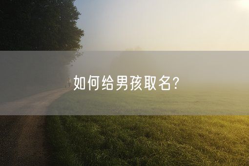 如何给男孩取名？(图1)