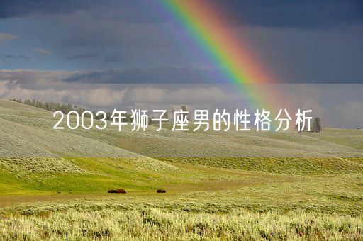 2003年狮子座男的性格分析(图1)