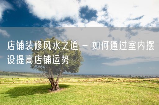 店铺装修风水之道 – 如何通过室内摆设提高店铺运势(图1)