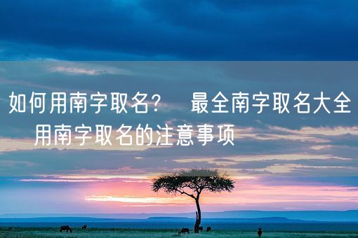 如何用南字取名?  最全南字取名大全   用南字取名的注意事项(图1) 如何用南字取名?  最全南字取名大全   用南字取名的注意事项(图1)