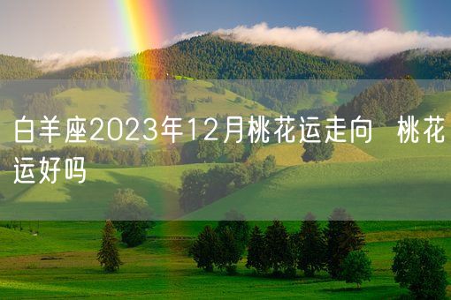 白羊座2023年12月桃花运走向  桃花运好吗(图1)
