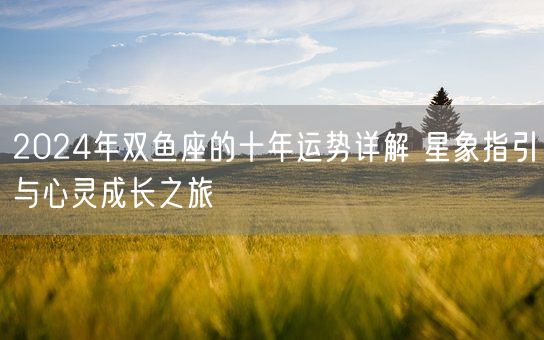 2024年双鱼座的十年运势详解 星象指引与心灵成长之旅(图1)