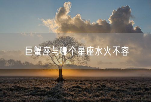 巨蟹座与哪个星座水火不容(图1)