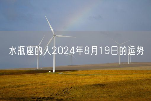 水瓶座的人2024年8月19日的运势(图1)