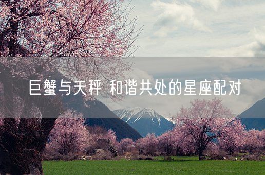 巨蟹与天秤 和谐共处的星座配对(图1)