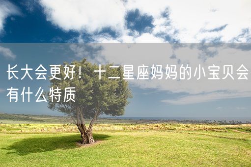 长大会更好!十二星座妈妈的小宝贝会有什么特质(图1) 长大会更好!十二星座妈妈的小宝贝会有什么特质(图1)