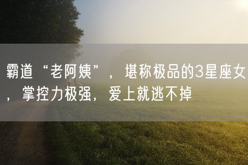 霸道“老阿姨”,堪称极品的3星座女,掌控力极强,爱上就逃不掉(图1) 霸道“老阿姨”,堪称极品的3星座女,掌控力极强,爱上就逃不掉(图1)