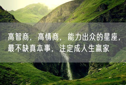 高智商,高情商,能力出众的星座,最不缺真本事,注定成人生赢家(图1) 高智商,高情商,能力出众的星座,最不缺真本事,注定成人生赢家(图1)