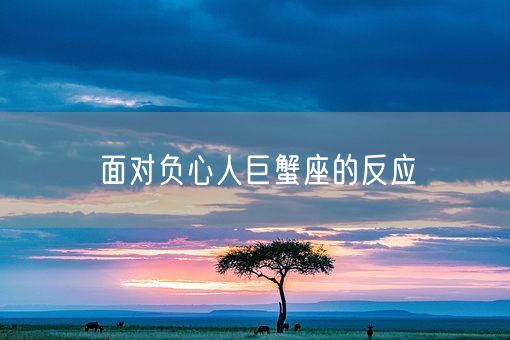 面对负心人巨蟹座的反应(图1)