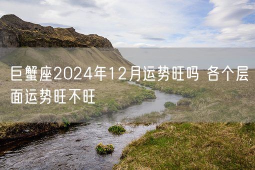 巨蟹座2024年12月运势旺吗 各个层面运势旺不旺(图1)