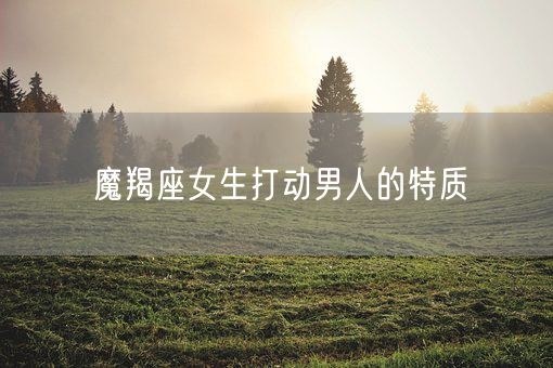 魔羯座女生打动男人的特质(图1) 魔羯座女生打动男人的特质(图1)