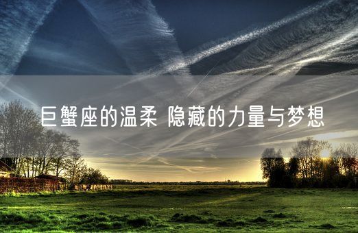 巨蟹座的温柔 隐藏的力量与梦想(图1)