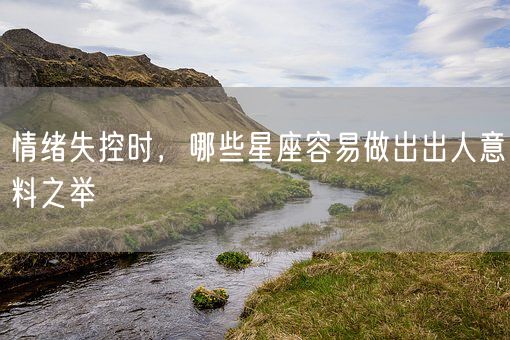 情绪失控时,哪些星座容易做出出人意料之举(图1) 情绪失控时,哪些星座容易做出出人意料之举(图1)