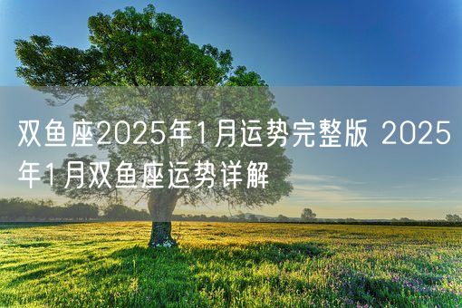 双鱼座2025年1月运势完整版 2025年1月双鱼座运势详解(图1)
