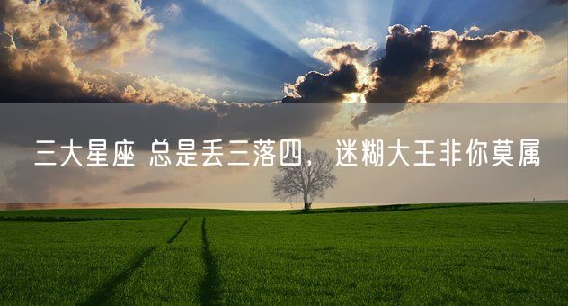 三大星座 总是丢三落四，迷糊大王非你莫属(图1)