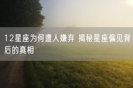 12星座为何遭人嫌弃 揭秘星座偏见背后的真相(图1)