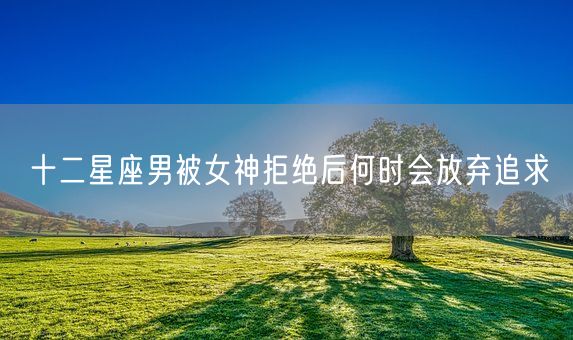 十二星座男被女神拒绝后何时会放弃追求(图1)