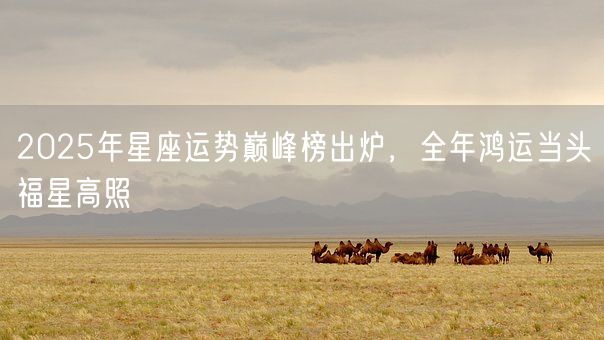2025年星座运势巅峰榜出炉,全年鸿运当头福星高照(图1) 2025年星座运势巅峰榜出炉,全年鸿运当头福星高照(图1)