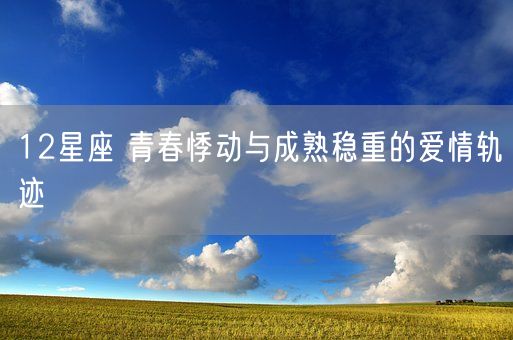 12星座 青春悸动与成熟稳重的爱情轨迹(图1)