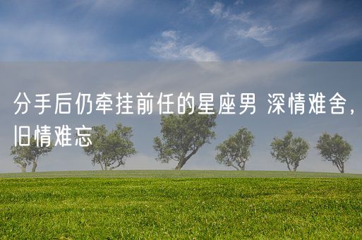 分手后仍牵挂前任的星座男 深情难舍，旧情难忘(图1)