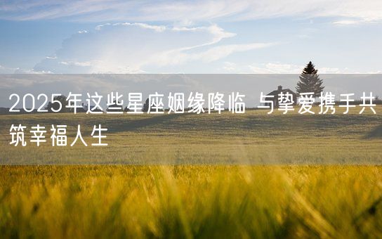 2025年这些星座姻缘降临 与挚爱携手共筑幸福人生(图1)