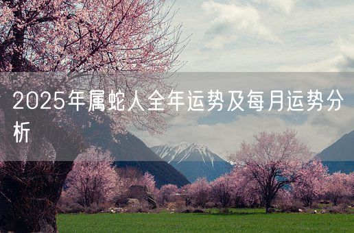 2025年属蛇人全年运势及每月运势分析(图1)