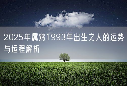 2025年属鸡1993年出生之人的运势与运程解析(图1)