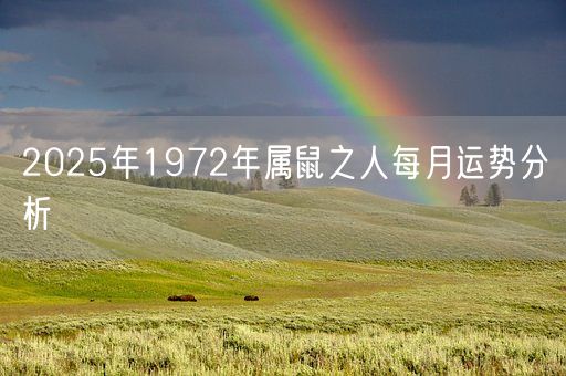 2025年1972年属鼠之人每月运势分析(图1)