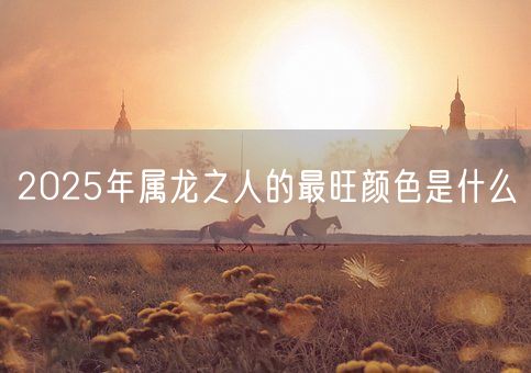 2025年属龙之人的最旺颜色是什么(图1)