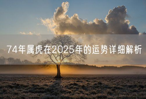 74年属虎在2025年的运势详细解析(图1)