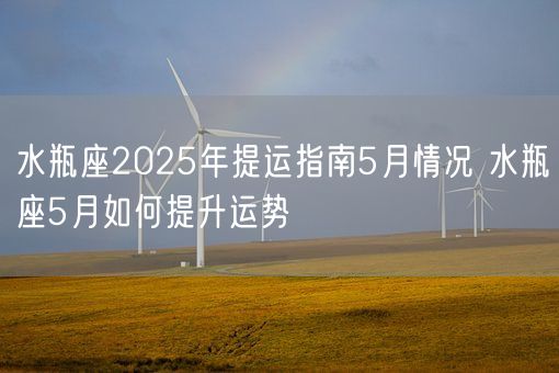 水瓶座2025年提运指南5月情况 水瓶座5月如何提升运势(图1)