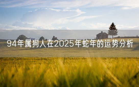 94年属狗人在2025年蛇年的运势分析(图1)