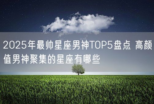 2025年最帅星座男神TOP5盘点 高颜值男神聚集的星座有哪些(图1) 2025年最帅星座男神TOP5盘点 高颜值男神聚集的星座有哪些(图1)