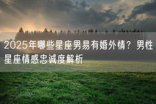 2025年哪些星座男易有婚外情？男性星座情感忠诚度解析(图1)