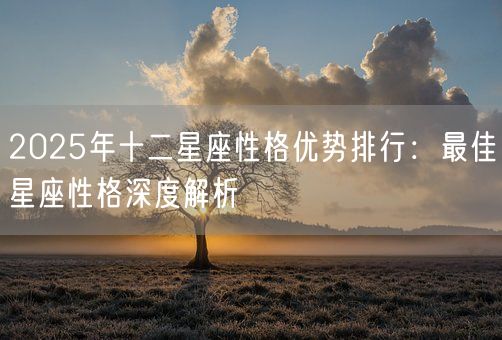 2025年十二星座性格优势排行：最佳星座性格深度解析(图1)