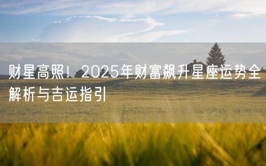 财星高照！2025年财富飙升星座运势全解析与吉运指引(图1)
