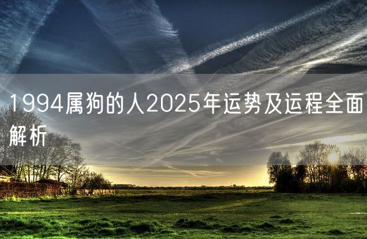 1994属狗的人2025年运势及运程全面解析(图1)