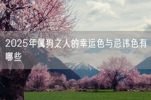 2025年属狗之人的幸运色与忌讳色有哪些(图1)