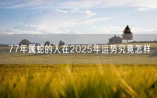 77年属蛇的人在2025年运势究竟怎样(图1)