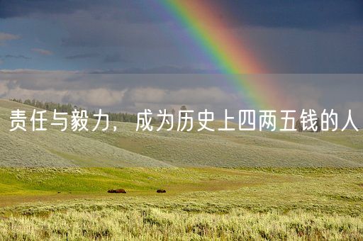责任与毅力，成为历史上四两五钱的人(图1)